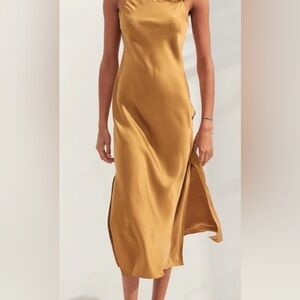 Unsubscribed 100% Silk Midi Dress — Rare, NWT